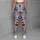 Blue Daisy And Crimson Wildflower Blooms For Yoga, Pilates And Outdoor Fitness Lifestyle Leggings - 6