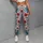 Blue Daisy And Crimson Wildflower Blooms For Yoga, Pilates And Outdoor Fitness Lifestyle Leggings - 5