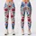 Blue Daisy And Crimson Wildflower Blooms For Yoga, Pilates And Outdoor Fitness Lifestyle Leggings - 3