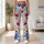 Blue Daisy And Crimson Wildflower Blooms For Yoga, Pilates And Outdoor Fitness Lifestyle Leggings - 11