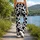 Black And White Cowhide Spots For Running, Yoga And Everyday Activewear Leggings - 12