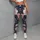 Navy Blush Botanical Flowers for Yoga Pilates Running and Summer Fitness Leggings - 5