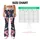 Navy Blush Botanical Flowers for Yoga Pilates Running and Summer Fitness Leggings - 7