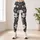 Monochrome Wildflower Garden for Summer Yoga, Gym Workouts and Outdoor Training Leggings - 4
