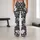 Monochrome Wildflower Garden for Summer Yoga, Gym Workouts and Outdoor Training Leggings - 10