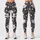 Monochrome Wildflower Garden for Summer Yoga, Gym Workouts and Outdoor Training Leggings - 3