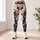 Navy And Blush Botanical Blooms For Yoga, Pilates, And Everyday Active Living Leggings - 4