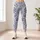Blue And Ivory Paisley Florals For Yoga, Pilates And Everyday Activewear Leggings - 4