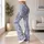 Blue And Ivory Paisley Florals For Yoga, Pilates And Everyday Activewear Leggings - 11