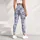 Blue And Ivory Paisley Florals For Yoga, Pilates And Everyday Activewear Leggings - 6