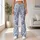 Blue And Ivory Paisley Florals For Yoga, Pilates And Everyday Activewear Leggings - 10
