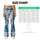 Blue Tropical Monstera and Hibiscus for Yoga, Gym Training and Outdoor Fitness Lifestyle Leggings - 7
