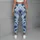 Blue Watercolor Floral Blooms for Yoga, Running, and Everyday Fitness Wear Style Leggings - 6