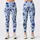 Blue Watercolor Floral Blooms for Yoga, Running, and Everyday Fitness Wear Style Leggings - 3