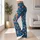 Vibrant Turquoise Floral Medallions for Colorful Weekend Style and Winter Layering Leggings - 11