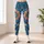Vibrant Turquoise Floral Medallions for Colorful Weekend Style and Winter Layering Leggings - 4