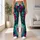 Colorful Aqua Magenta Serpent Scales for Fall Streetwear and Everyday Style for Women Leggings - 11