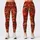 Red Gold Dragon and Peony Motifs for Bold Winter Parties and Striking Evening Style Leggings - 3