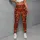 Red Gold Dragon and Peony Motifs for Bold Winter Parties and Striking Evening Style Leggings - 5