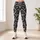 Black Silver Glitter Leopard Spots for Edgy Fall Layering and Bold Night-Out Style Leggings - 4