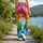 Rainbow Liquid Marble Colors For Bold Winter Style And Colorful Everyday Wear Leggings - 12