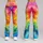 Rainbow Liquid Marble Colors For Bold Winter Style And Colorful Everyday Wear Leggings - 9