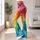 Rainbow Liquid Marble Colors For Bold Winter Style And Colorful Everyday Wear Leggings - 11