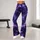 Violet Cosmic Starfield Night Sky for Elegant Winter Layering and Everyday Style Leggings - 11