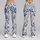 Ivory And Navy Botanical Blooms For Elegant Autumn And Winter Style Leggings - 9