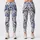 Ivory And Navy Botanical Blooms For Elegant Autumn And Winter Style Leggings - 3