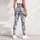 Ivory And Navy Botanical Blooms For Elegant Autumn And Winter Style Leggings - 6