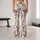 Western Longhorn Skull And Coral Flowers For Country Concerts And Ranch Style Leggings - 10