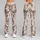 Western Longhorn Skull And Coral Flowers For Country Concerts And Ranch Style Leggings - 9