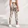 Western Longhorn Skull And Coral Flowers For Country Concerts And Ranch Style Leggings - 5