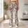 Western Longhorn Skull And Coral Flowers For Country Concerts And Ranch Style Leggings - 12