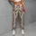Western Longhorn Skull And Coral Flowers For Country Concerts And Ranch Style Leggings - 6