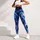 Deep Blue Milky Way Starfield for Stargazing Nights and Cosmic Costume Party Wear Leggings - 5