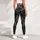 Black Roses and Crescent Moon for Gothic Night Out Style, Elegant Women's Everyday Wear Leggings - 5