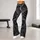 Black Roses and Crescent Moon for Gothic Night Out Style, Elegant Women's Everyday Wear Leggings - 10