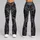 Black Roses and Crescent Moon for Gothic Night Out Style, Elegant Women's Everyday Wear Leggings - 9