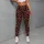 Burgundy Leopard Spots for Summer Training, Gym Sessions and Outdoor Fitness Style Leggings - 5