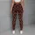 Burgundy Leopard Spots for Summer Training, Gym Sessions and Outdoor Fitness Style Leggings - 6