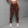 Burgundy Leopard Spots for Summer Training, Gym Sessions and Outdoor Fitness Style Leggings - 4