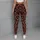 Burgundy Leopard Spots for Summer Training, Gym Sessions and Outdoor Fitness Style Leggings - 5