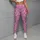 Blush Pink And Lavender Leopard Spots For Campus-To-Studio Activewear Style For Women Leggings - 5