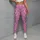 Blush Pink And Lavender Leopard Spots For Campus-To-Studio Activewear Style For Women Leggings - 4