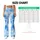 Icy Blue Watercolor Marbling for Yoga, Studio Training, and Everyday Movement Leggings - 7