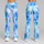 Icy Blue Watercolor Marbling for Yoga, Studio Training, and Everyday Movement Leggings - 9