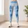 Icy Blue Watercolor Marbling for Yoga, Studio Training, and Everyday Movement Leggings - 6