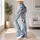 Misty Blue Tree Branches for Calm Yoga, Walks, and Everyday Streetwear for Women Leggings - 12